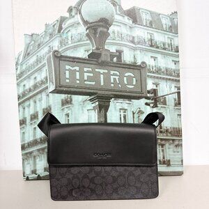 Coach CCQ53 Turner Flap Crossbody Bag In Signature Canvas